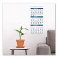 Recycled Three-month Format Wall Calendar, Vertical Orientation, 8 X 17, White Sheets, 14-month (june To July): 2022 To 2023