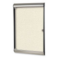 Silhouette 1 Door Enclosed Vinyl Bulletin Board With Satin Frame, 27.75" X 42.13", Ivory Surface, Black/satin Aluminum Frame Silhouette 1 Door Enclosed Vinyl Bulletin Board With Satin Frame, 27.75" X 42.13", Ivory Surface, Black/satin Aluminum Frame