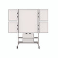 Mobile Collaboration Station Whiteboard With 4 Attachable Marker Boards, 40.4" X 48.6", White Surface, Silver Aluminum Frame Mobile Collaboration Station Whiteboard With 4 Attachable Marker Boards, 40.4" X 48.6", White Surface, Silver Aluminum Frame