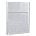 Luxe Magazine Rack, 9 Compartments, 31.75w X 5d X 41h, Clear/silver Luxe Magazine Rack, 9 Compartments, 31.75w X 5d X 41h, Clear/silver