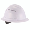 Skullerz 8968 Class C Lightweight Full Brim Hard Hat, Adjustable Venting, 6-point Rachet Suspension, White