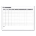 Or Schedule Magnetic Whiteboard, Operating Room Scheduling Chart, 96.5" X 48.5", White/gray Surface, Satin Aluminum Frame Or Schedule Magnetic Whiteboard, Operating Room Scheduling Chart, 96.5" X 48.5", White/gray Surface, Satin Aluminum Frame