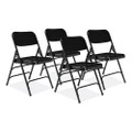 300 Series Deluxe All-steel Triple Brace Folding Chair, Supports Up To 480 Lb, 17.25" Seat Height, Black, 4/carton 300 Series Deluxe All-steel Triple Brace Folding Chair, Supports Up To 480 Lb, 17.25" Seat Height, Black, 4/carton