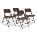 300 Series Deluxe All-steel Triple Brace Folding Chair, Supports Up To 480 Lb, 17.25" Seat Height, Brown, 4/carton 300 Series Deluxe All-steel Triple Brace Folding Chair, Supports Up To 480 Lb, 17.25" Seat Height, Brown, 4/carton