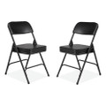 3200 Series 2" Vinyl Upholstered Double Hinge Folding Chair, Supports Up To 300 Lb, 18.5" Seat Height, Black, 2/carton 3200 Series 2" Vinyl Upholstered Double Hinge Folding Chair, Supports Up To 300 Lb, 18.5" Seat Height, Black, 2/carton