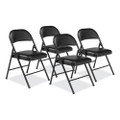 950 Series Vinyl Padded Steel Folding Chair, Supports Up To 250 Lb, 17.75" Seat Height, Black, 4/carton 950 Series Vinyl Padded Steel Folding Chair, Supports Up To 250 Lb, 17.75" Seat Height, Black, 4/carton
