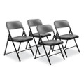 800 Series Plastic Folding Chair, Supports Up To 500 Lb, 18" Seat Height, Charcoal Seat, Charcoal Back, Black Base, 4/carton 800 Series Plastic Folding Chair, Supports Up To 500 Lb, 18" Seat Height, Charcoal Seat, Charcoal Back, Black Base, 4/carton