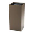 Public Square Recycling Receptacles, 31 Gal, Steel, Brown Public Square Recycling Receptacles, 31 Gal, Steel, Brown