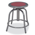 6800 Series Height Adjustable Metal Seat Swivel Stool, Supports Up To 300 Lb, 18" To 24" Seat Height, Burgundy Seat/gray Base 6800 Series Height Adjustable Metal Seat Swivel Stool, Supports Up To 300 Lb, 18" To 24" Seat Height, Burgundy Seat/gray Base