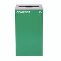 29 Gallon Trash/recycling Cans, Steel, Green Compost Can With Mixed Lid 29 Gallon Trash/recycling Cans, Steel, Green Compost Can With Mixed Lid