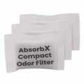 Absorbx Compact Odor Filter, 0.03 Lb Bag, Unscented, 3/pack Absorbx Compact Odor Filter, 0.03 Lb Bag, Unscented, 3/pack