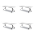 Adjustable Folding Tables, Rectangular, 60" X 30" X 22" To 32", Gray Granite Top, Black Legs, 4/pallet Adjustable Folding Tables, Rectangular, 60" X 30" X 22" To 32", Gray Granite Top, Black Legs, 4/pallet