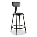 6400 Series Heavy Duty Vinyl Padded Stool With Backrest, Supports 300 Lb, 24" Seat Height, Black Seat, Black Back, Black Base 6400 Series Heavy Duty Vinyl Padded Stool With Backrest, Supports 300 Lb, 24" Seat Height, Black Seat, Black Back, Black Base