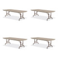 Adjustable Folding Tables, Rectangular, 60" X 30" X 22" To 32", Mocha Granite Top, Brown Legs, 4/pallet Adjustable Folding Tables, Rectangular, 60" X 30" X 22" To 32", Mocha Granite Top, Brown Legs, 4/pallet