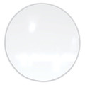 Coda Low Profile Circular Non-magnetic Glassboard, 24" X 24", White Surface Coda Low Profile Circular Non-magnetic Glassboard, 24" X 24", White Surface