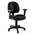 Comfort Task Chair With Arms, Supports Up To 300 Lb, 19" To 23" Seat Height, Black Seat, Black Back, Black Base Comfort Task Chair With Arms, Supports Up To 300 Lb, 19" To 23" Seat Height, Black Seat, Black Back, Black Base
