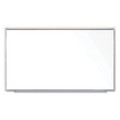 Magnetic Porcelain Whiteboard With Aluminum Frame And Maprail, 96.53" X 60.47", White Surface, Satin Aluminum Frame Magnetic Porcelain Whiteboard With Aluminum Frame And Maprail, 96.53" X 60.47", White Surface, Satin Aluminum Frame