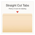 Manila File Folders, Straight Tabs, Legal Size, 0.75" Expansion, Manila, 100/Box