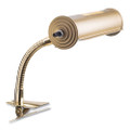 Brass Reading Light, Gooseneck, 10" High, Gold Brass Reading Light, Gooseneck, 10" High, Gold