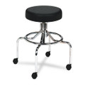 Screw Lift Stool With High Base, Supports Up To 250 Lb, 33" Seat Height, Black Seat, Chrome Base Screw Lift Stool With High Base, Supports Up To 250 Lb, 33" Seat Height, Black Seat, Chrome Base