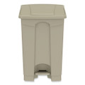 Plastic Step-on Receptacle, 12 Gal, Plastic, Tan Plastic Step-on Receptacle, 12 Gal, Plastic, Tan