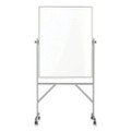 Reversible Magnetic Porcelain Whiteboard With Aluminum Frame, 36" X 48", White Surface, Satin Aluminum Frame Reversible Magnetic Porcelain Whiteboard With Aluminum Frame, 36" X 48", White Surface, Satin Aluminum Frame