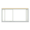 Horizontal Sliding Porcelain Magnetic Whiteboard, 72" X 48", White Surface, Anodized Aluminum Frame Horizontal Sliding Porcelain Magnetic Whiteboard, 72" X 48", White Surface, Anodized Aluminum Frame