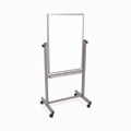 Mobile Magnetic Whiteboard, 24" X 36", White Surface, Satin Aluminum Frame Mobile Magnetic Whiteboard, 24" X 36", White Surface, Satin Aluminum Frame
