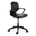 Shell Desk Chair, Supports Up To 275 Lb, 17" To 20" Seat Height, Black Seat, Black Back, Black Base Shell Desk Chair, Supports Up To 275 Lb, 17" To 20" Seat Height, Black Seat, Black Back, Black Base