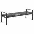 Steel Slat Flat Bench, 70" X 24" X 24.25", Black Seat, Black Base Steel Slat Flat Bench, 70" X 24" X 24.25", Black Seat, Black Base