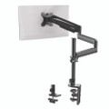 Single Monitor Arm, For 32" Monitors, 90 Deg Rotation, 35 Deg Tilt, 360 Deg Pan, Black, Supports 17.6 Lbs