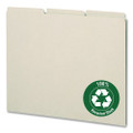Recycled Blank Top Tab File Guides, 1/3-cut Top Tab, Blank, 8.5 X 14, Green, 50/box
