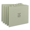 100% Recycled Daily Top Tab File Guide Set, 1/5-cut Top Tab, 1 To 31, 8.5 X 14, Green, 31/set