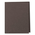 Twin-pocket Folder, Embossed Leather Grain Paper, 0.5" Capacity, 11 X 8.5, Black, 25/box