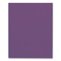 Twin-pocket Folder, Embossed Leather Grain Paper, 0.5" Capacity, 11 X 8.5, Purple, 25/box