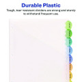 Insertable Style Edge Tab Plastic 1-pocket Dividers, 8-tab, 11.25 X 9.25, Translucent, 1 Set