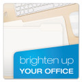 Colored File Folders, 1/3-cut Tabs: Assorted, Letter Size, White, 100/box