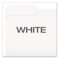 Colored File Folders, 1/3-cut Tabs: Assorted, Letter Size, White, 100/box