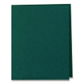 Twin-pocket Folder, Embossed Leather Grain Paper, 0.5" Capacity, 11 X 8.5, Teal, 25/box