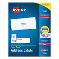 Easy Peel White Address Labels W/ Sure Feed Technology, Laser Printers, 1 X 4, White, 20/sheet, 250 Sheets/box