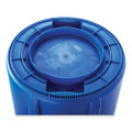 Brute Recycling Container, Round, 32 Gal, Blue