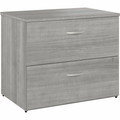 Bush Business Furniture Studio C 2 Drawer Lateral File Cabinet - 29.8" Height x 35.7" Width x 23.4" Depth - 2 x File Drawer(s) - Finish: Platinum Gray, Thermofused Laminate (TFL) - 1 Each