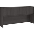 Bush Business Furniture Studio C 72W Hutch - 36" Height x 70.9" Width x 14.5" Depth - 4 Door(s) - Finish: Storm Gray, Thermofused Laminate (TFL) - 1 Each