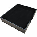 Dacasso Leatherette Conference Pad Holder - 17" Height x 14" Width - Leatherette, Felt, Fabric - Black - 1 Each