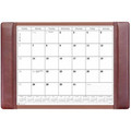 Dacasso Leather Calendar Desk Pad - Rectangular - 25.5" Width - 12 Sheets - Top Grain Leather, Velveteen - Mocha