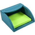 Dacasso 5-piece Home/Office Leather Desk Accessory Set - Velveteen, PU Leather - Teal - 1 Each