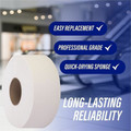 Genuine Joe Jumbo Jr Dispenser Bath Tissue Roll - 2 Ply - 3.30" Width x 1000 ft Length - 8.88" Roll Diameter - White - Fiber - 12 / Carton