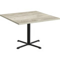 Special-T StarX-2 Dining Table - Aged Driftwood Square Top - Black, Powder Coated Base - 36" Table Top Length x 36" Table Top Width - 29" Height - Assembly Required - 1 Each