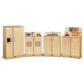 Jonti-Craft Culinary Creations Play Kitchen Refrigerator - 1 Each - Woodgrain