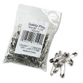 Safety Pins, Nickel-plated, Steel, 1 1/2" Length, 144/pack